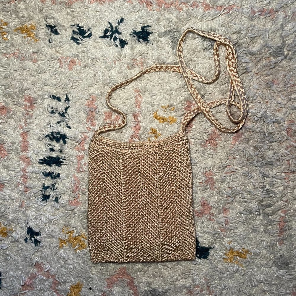 Woven Liz Claiborne Vintage Style Crossbody Bag